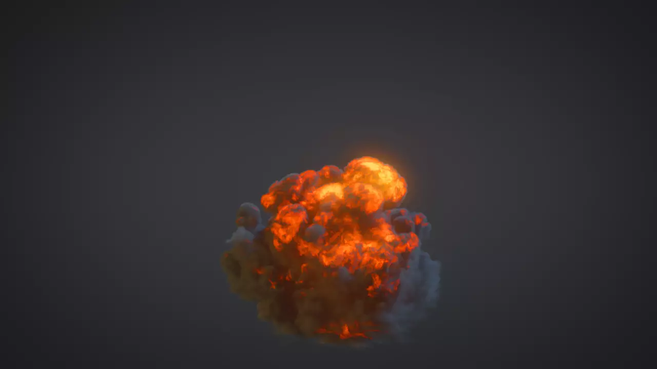 Explosion smoke cloud 3D model_0