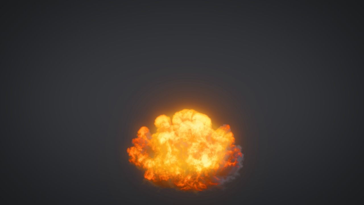 Explosion smoke cloud 3D model_13