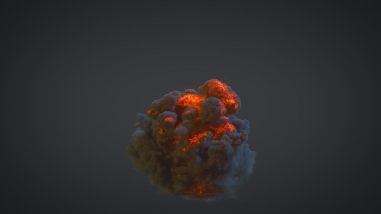 Explosion smoke cloud 3D model_31