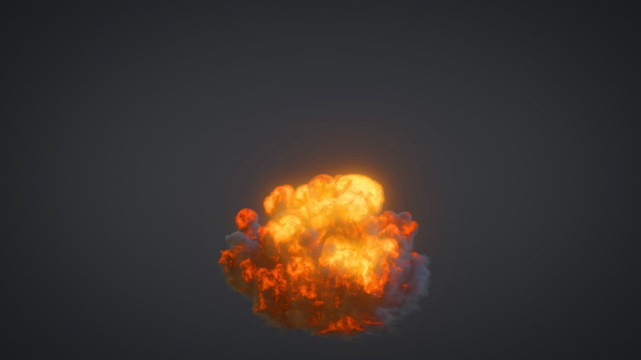 Explosion smoke cloud 3D model_19
