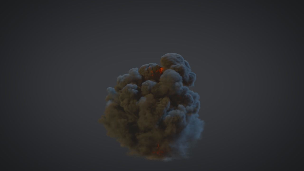 Explosion smoke cloud 3D model_38