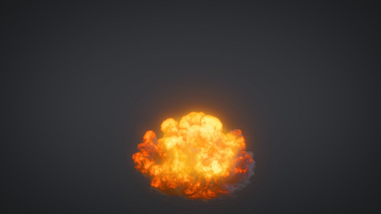Explosion smoke cloud 3D model_14