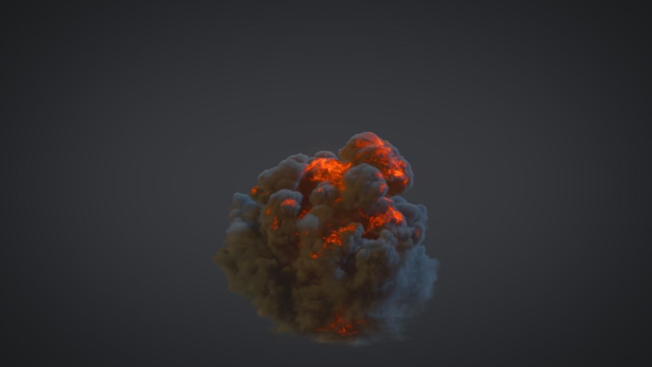 Explosion smoke cloud 3D model_32