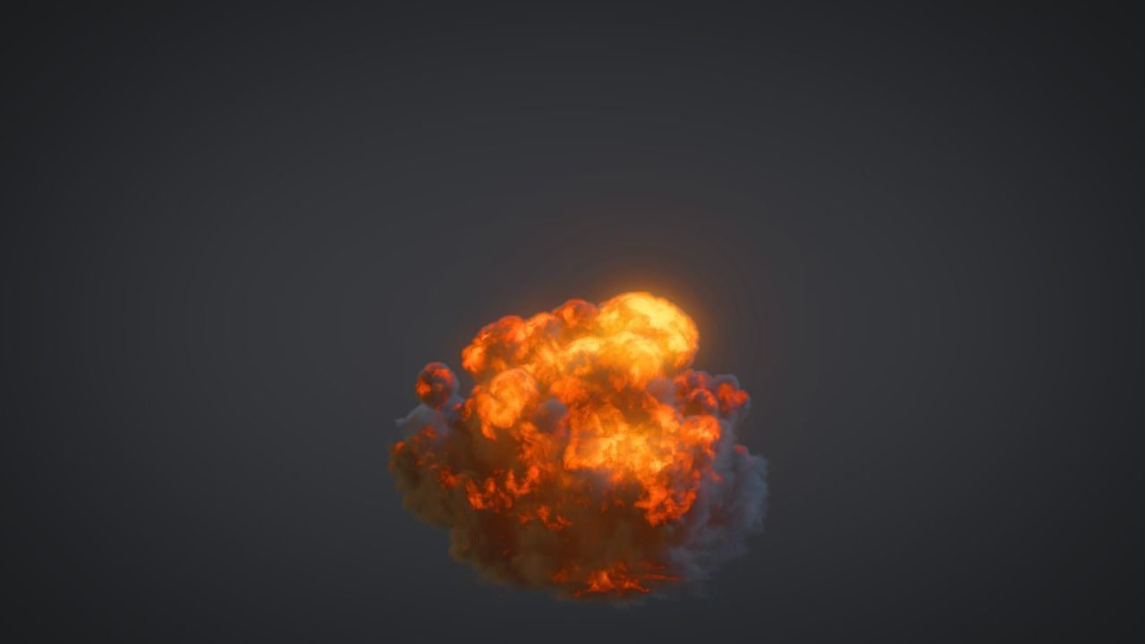 Explosion smoke cloud 3D model_22