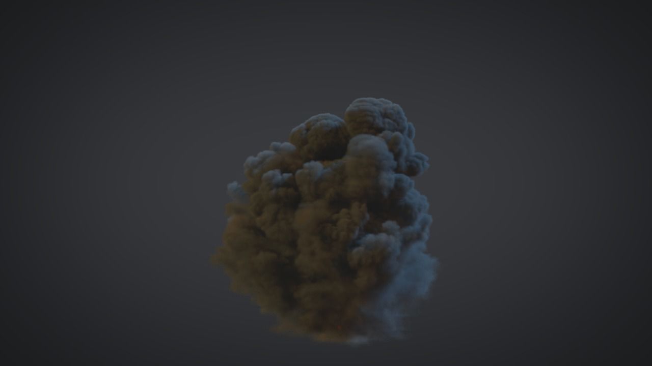 Explosion smoke cloud 3D model_44