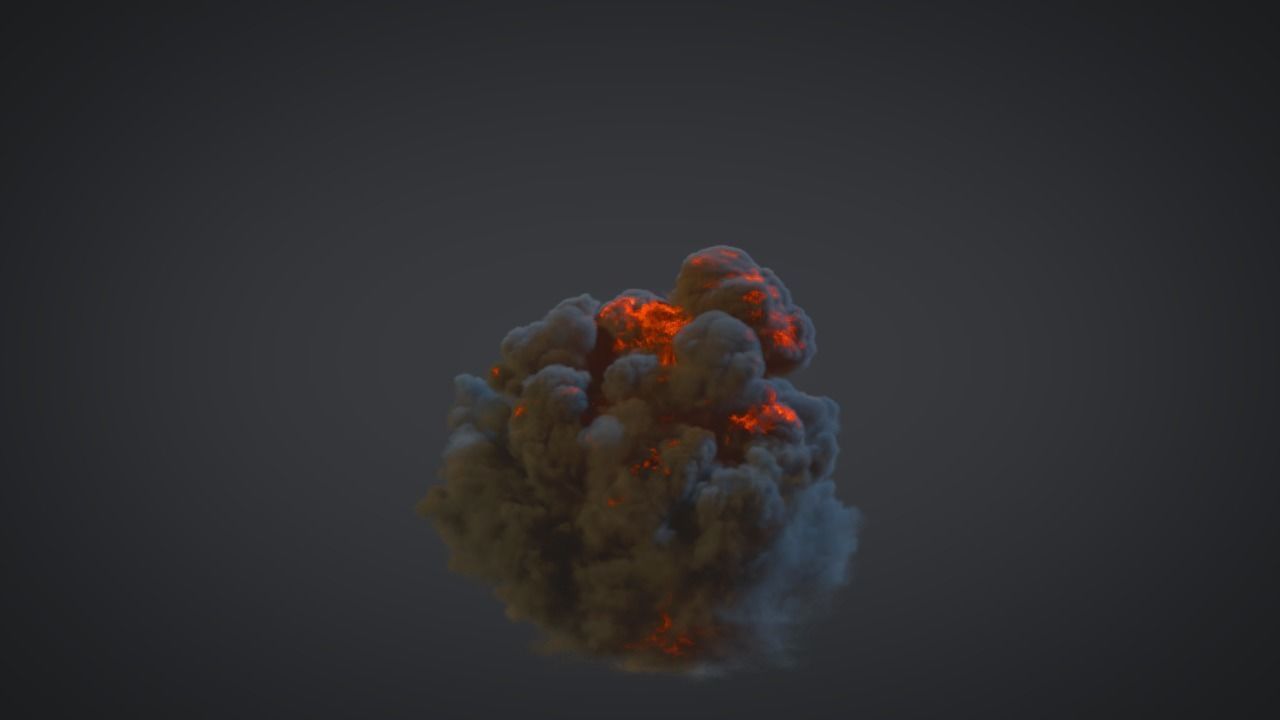 Explosion smoke cloud 3D model_34