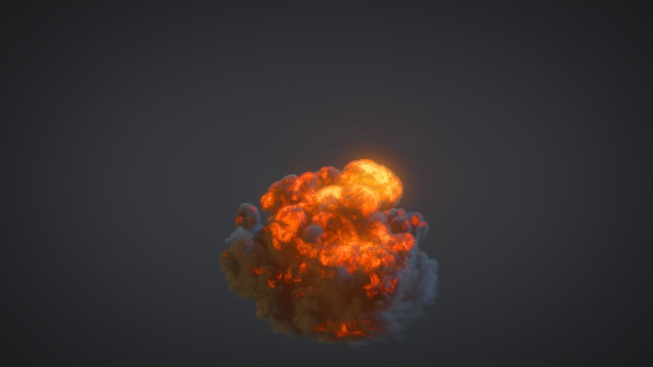 Explosion smoke cloud 3D model_24