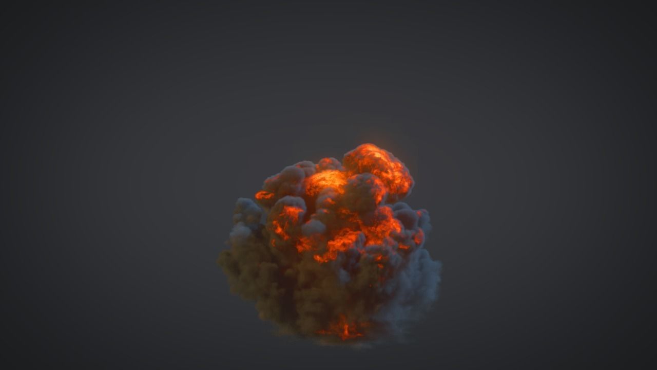 Explosion smoke cloud 3D model_29
