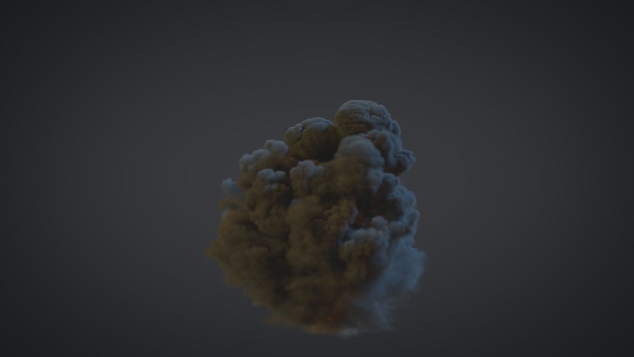 Explosion smoke cloud 3D model_42