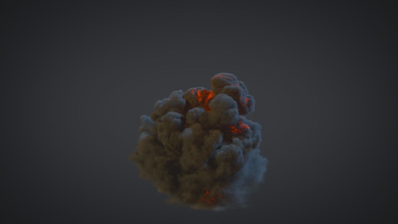 Explosion smoke cloud 3D model_36
