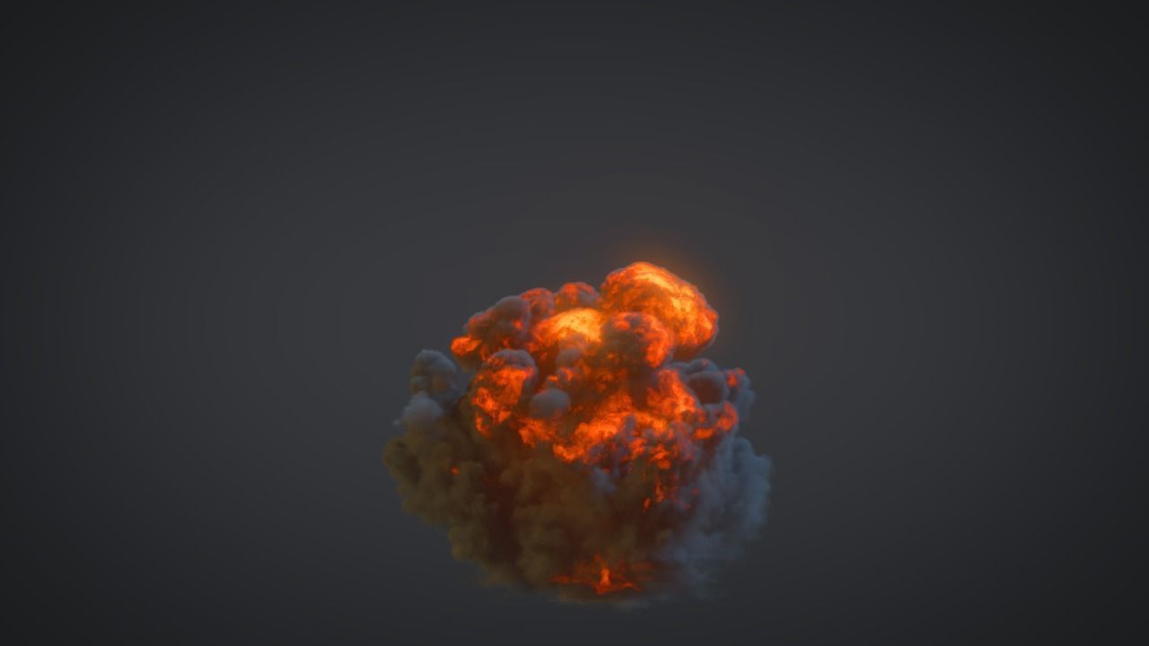 Explosion smoke cloud 3D model_27