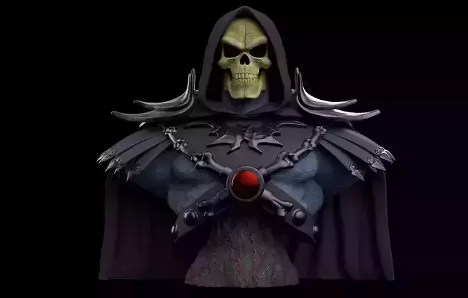 Skeletor bust Motu 3D print model