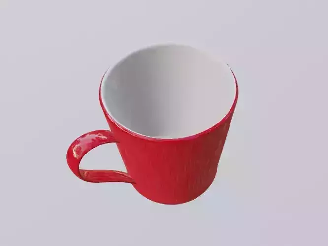 realistic mug 3d model cup