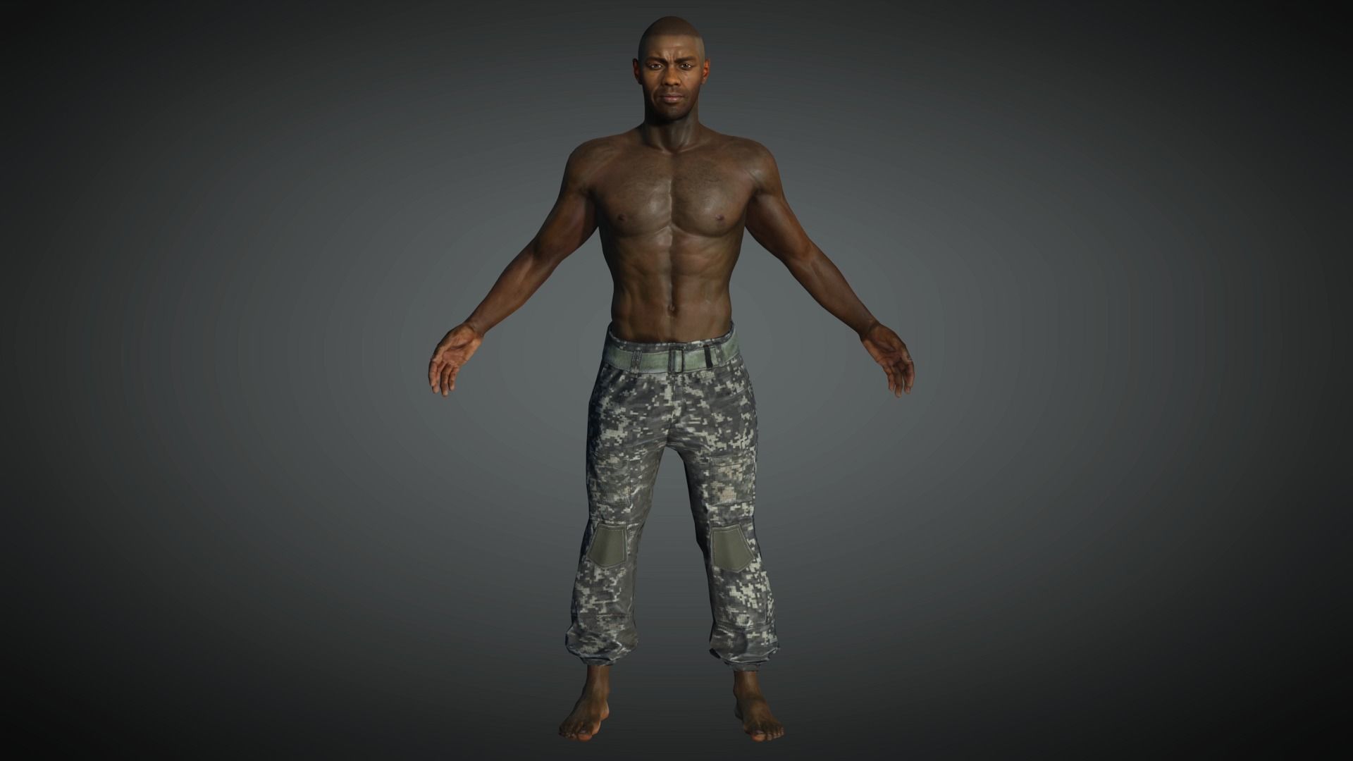 AAA Realistic Male Character 02 Low-poly 3D model_2