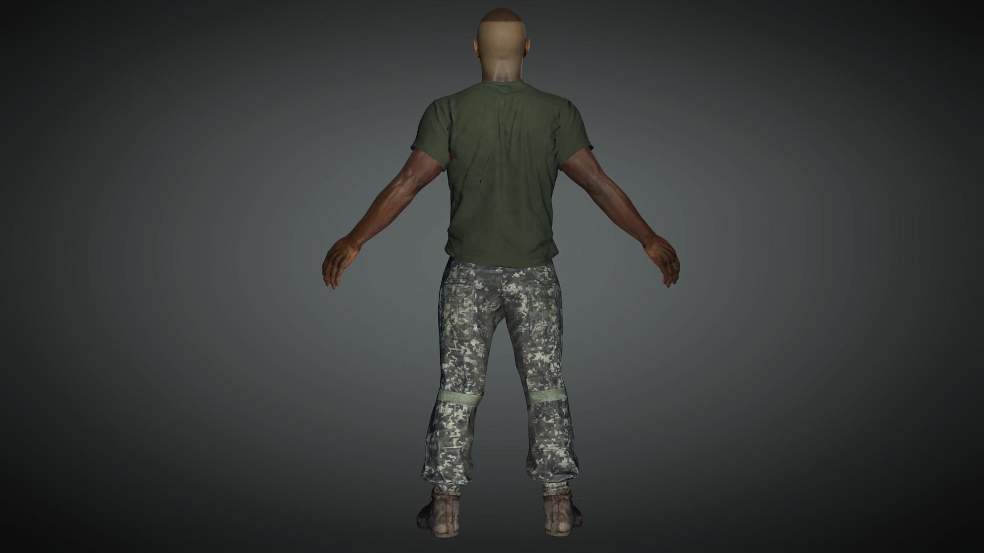 AAA Realistic Male Character 02 Low-poly 3D model_8