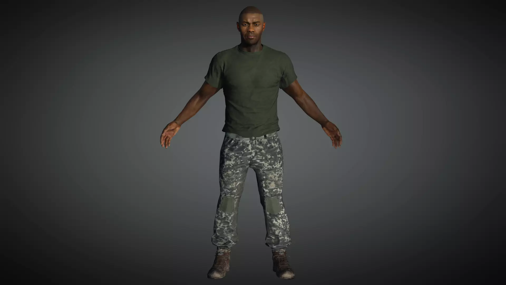 AAA Realistic Male Character 02 Low-poly 3D model_0