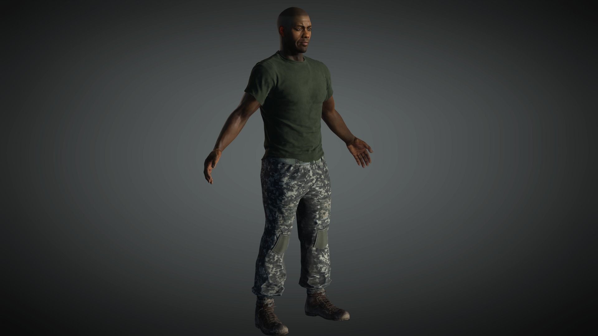 AAA Realistic Male Character 02 Low-poly 3D model_5