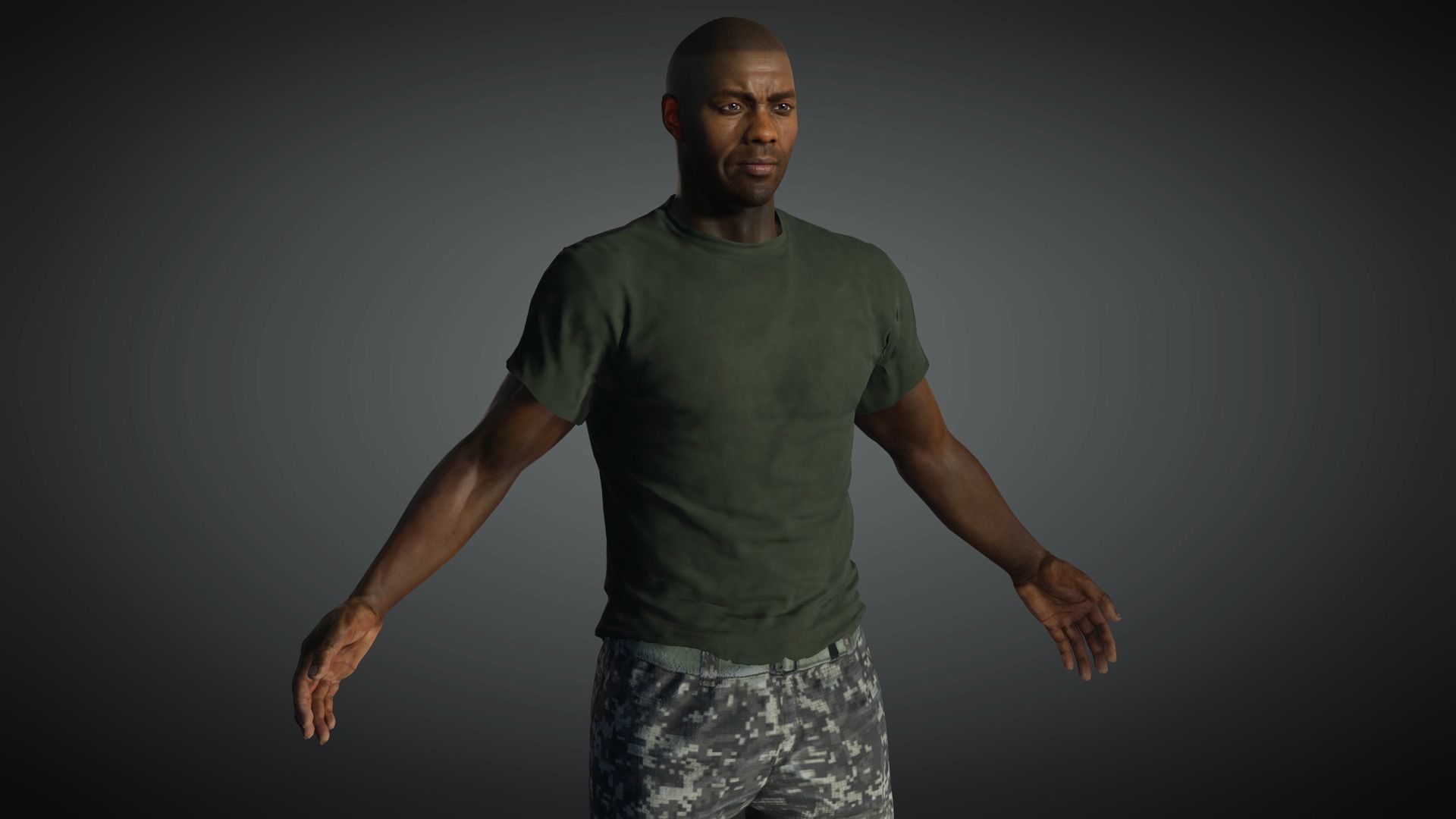 AAA Realistic Male Character 02 Low-poly 3D model_6