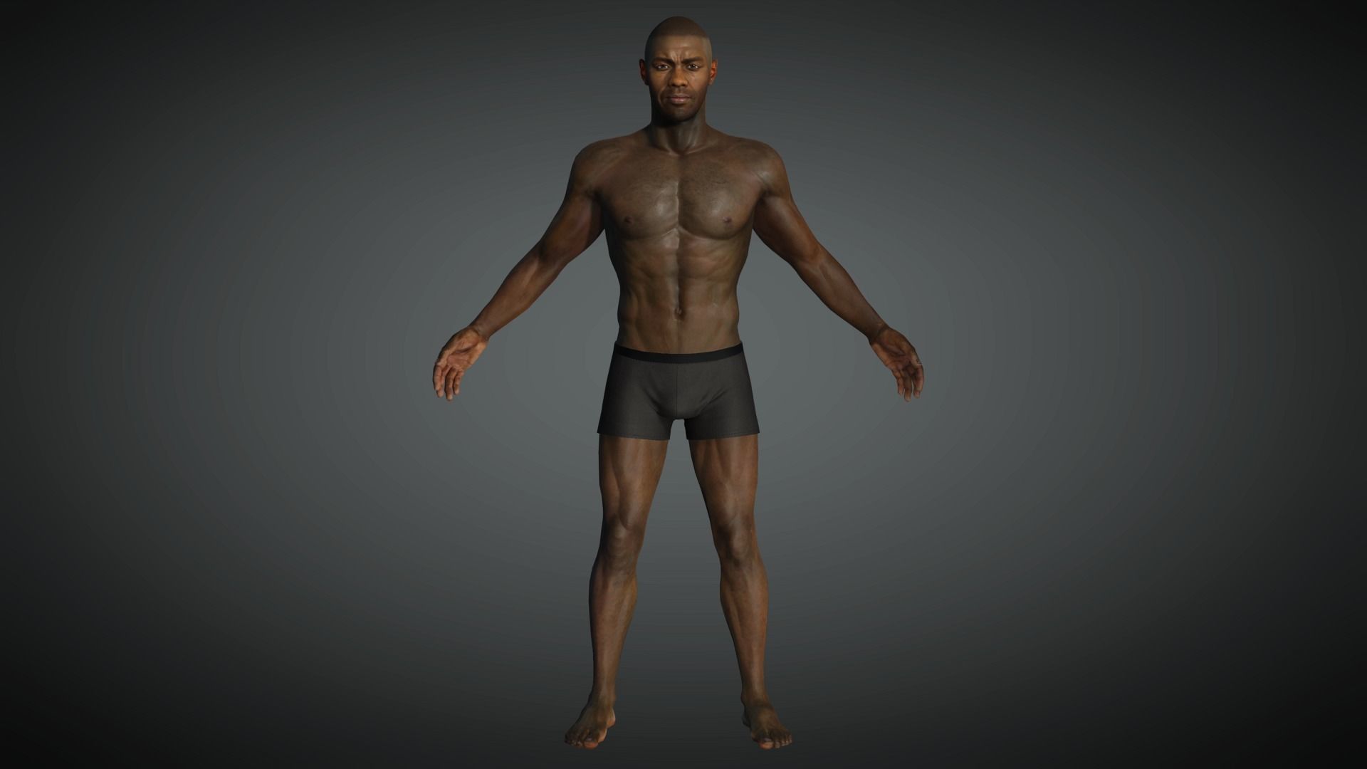 AAA Realistic Male Character 02 Low-poly 3D model_3