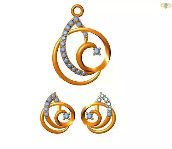 jewelry pendent or earring set 