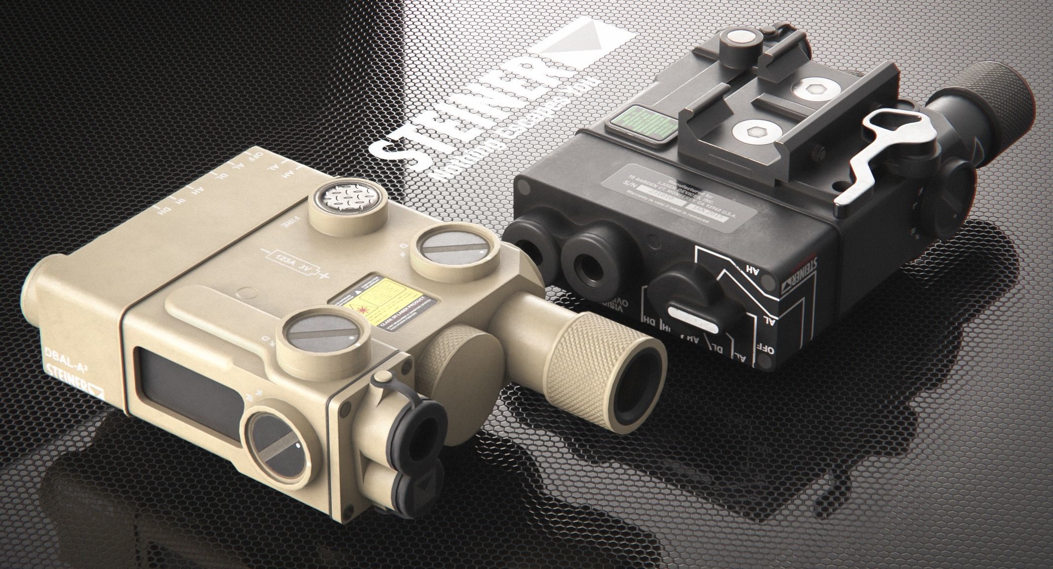 Steiner eOptics DBAL-A3 Aim Laser - AAA PBR Game Ready Low-poly 3D model_3