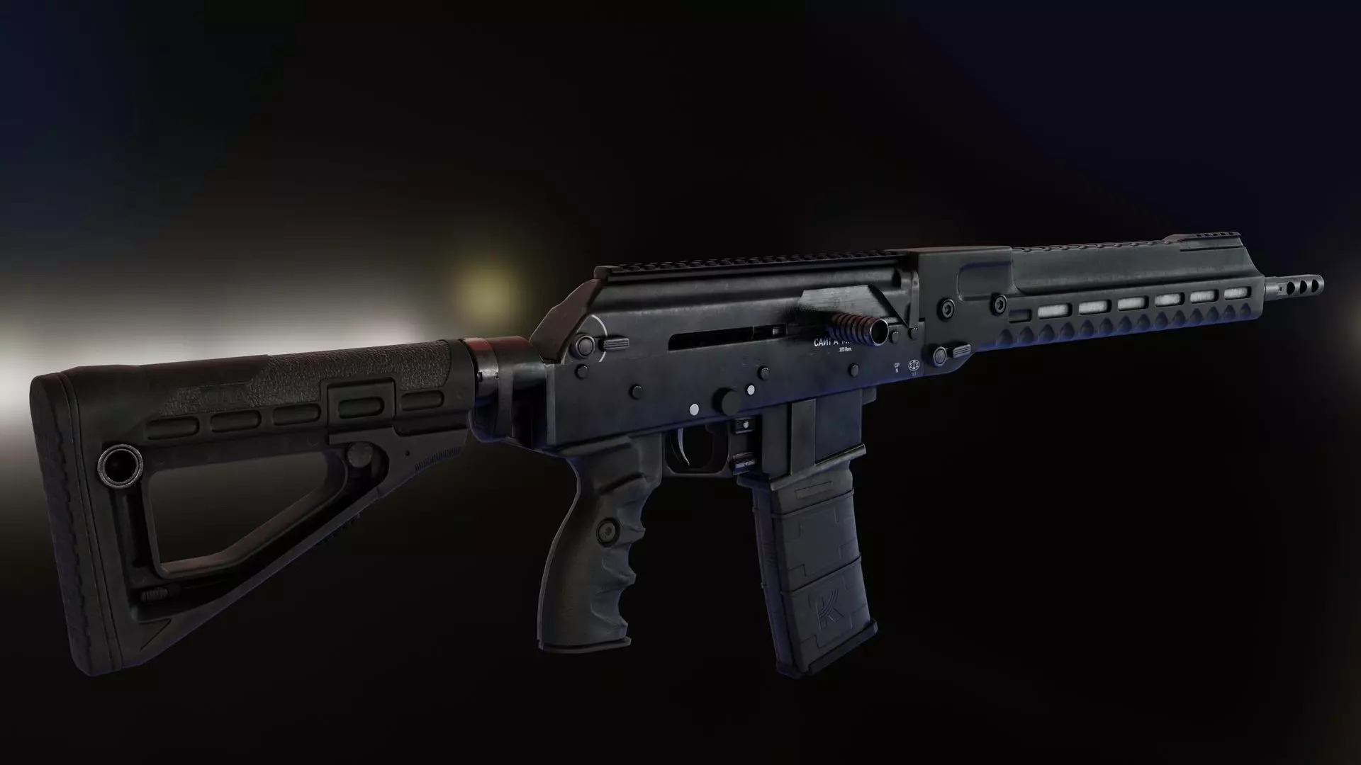 Kalashnikov SR1 Low-poly 3D model_0