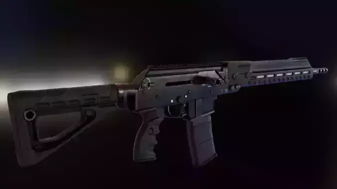 Kalashnikov SR1 Low-poly 3D model Kalashnikov SR1 Low-poly 3D model