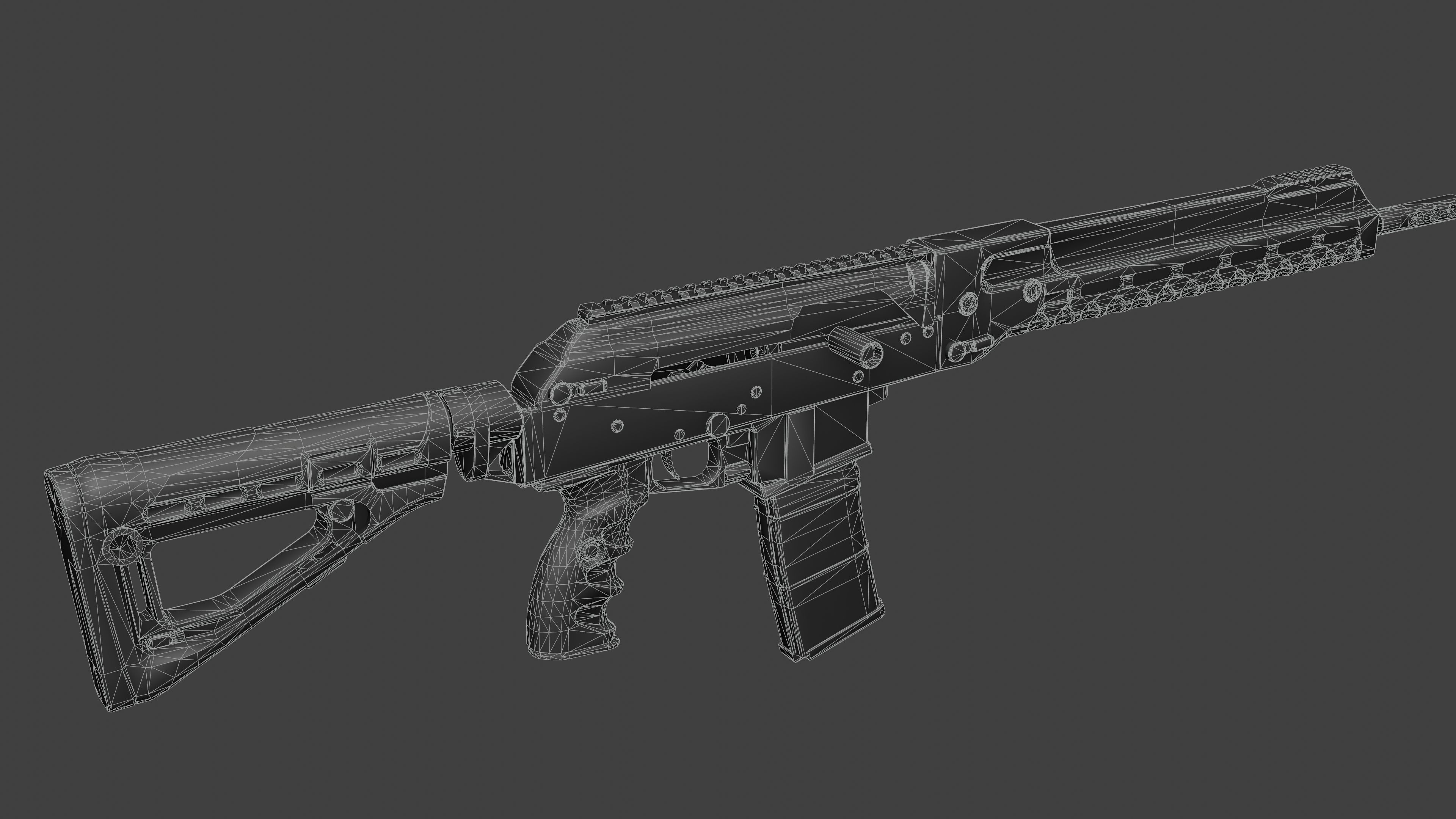 Kalashnikov SR1 Low-poly 3D model_7
