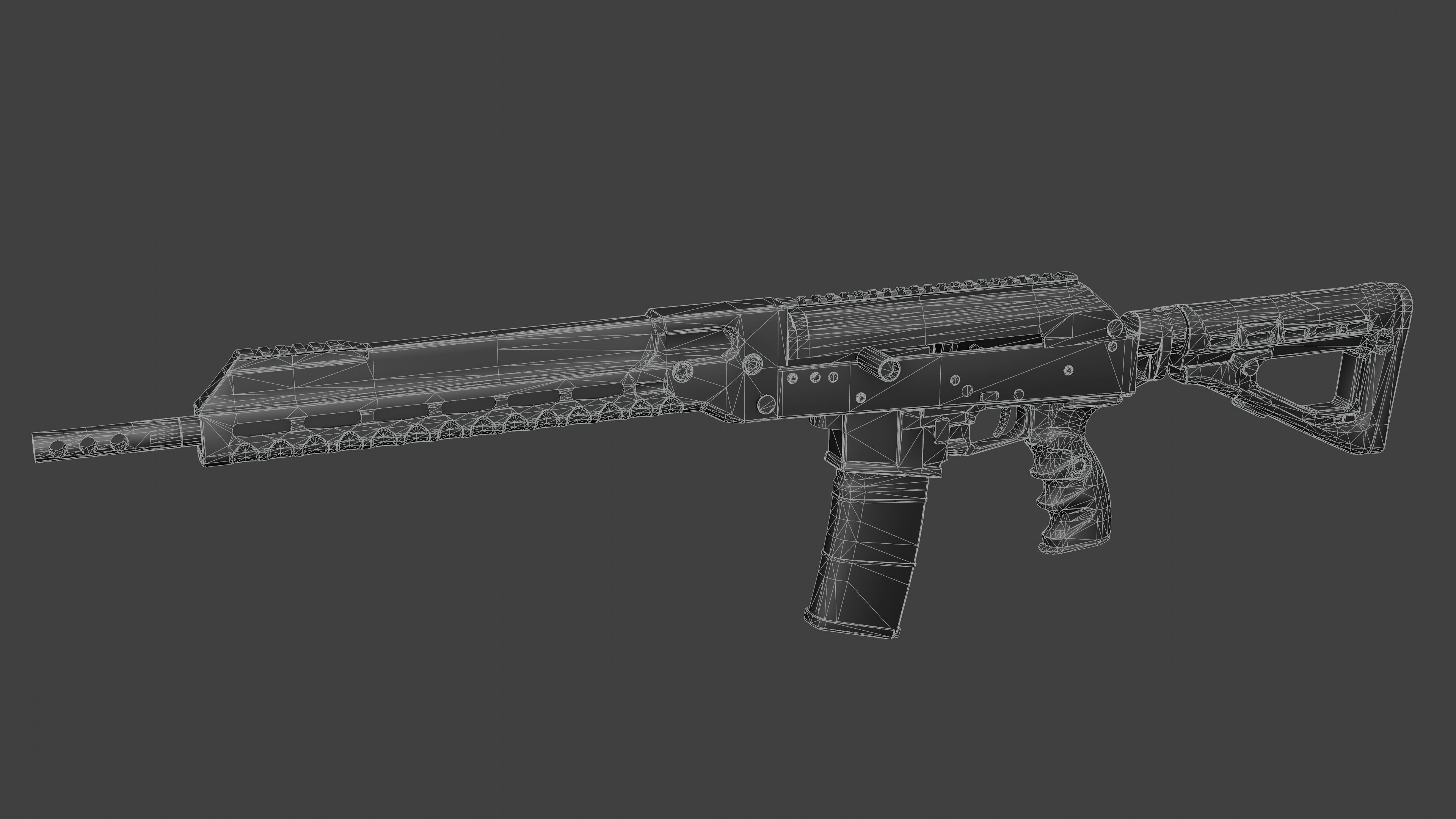 Kalashnikov SR1 Low-poly 3D model_8