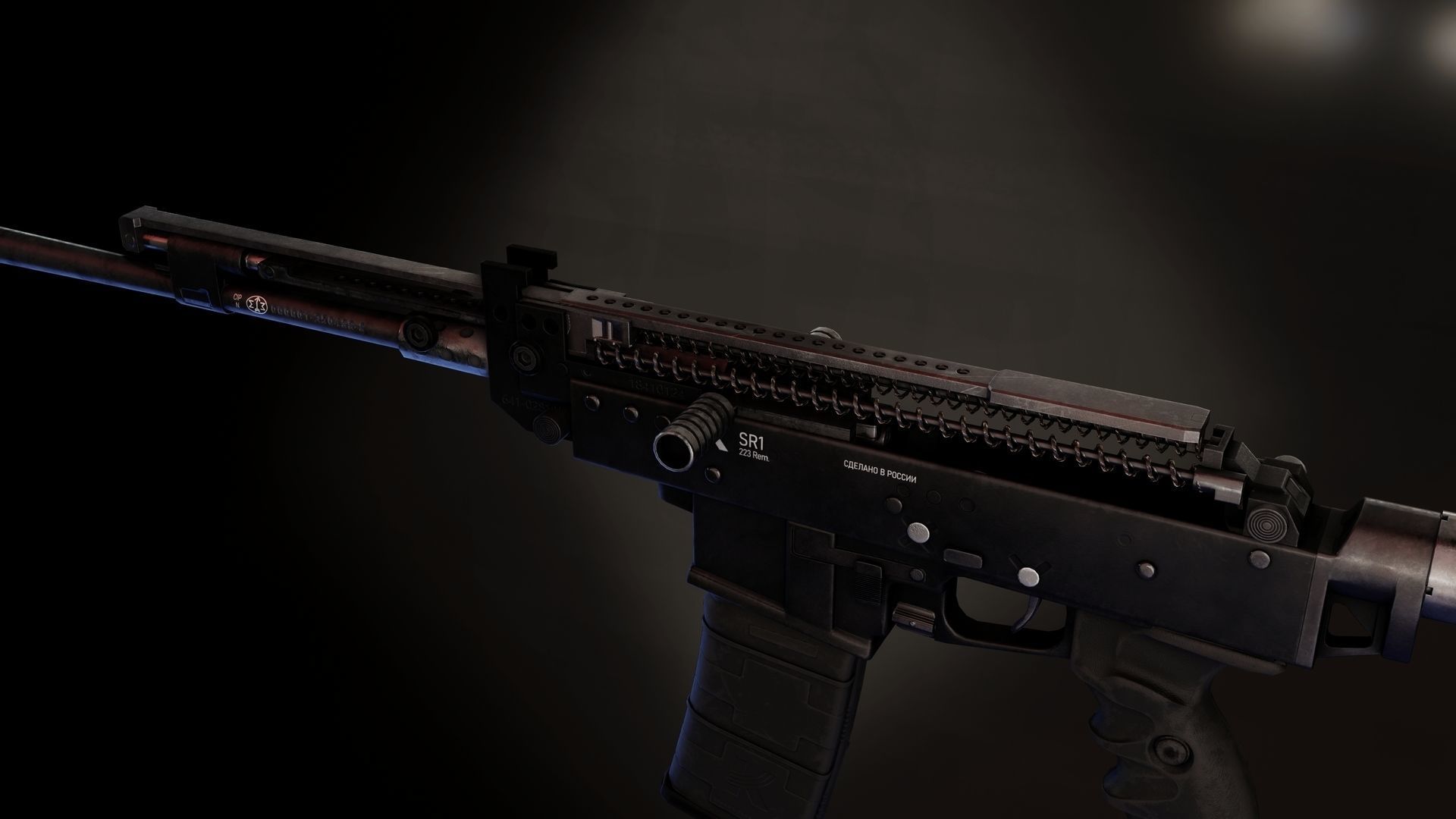 Kalashnikov SR1 Low-poly 3D model_1