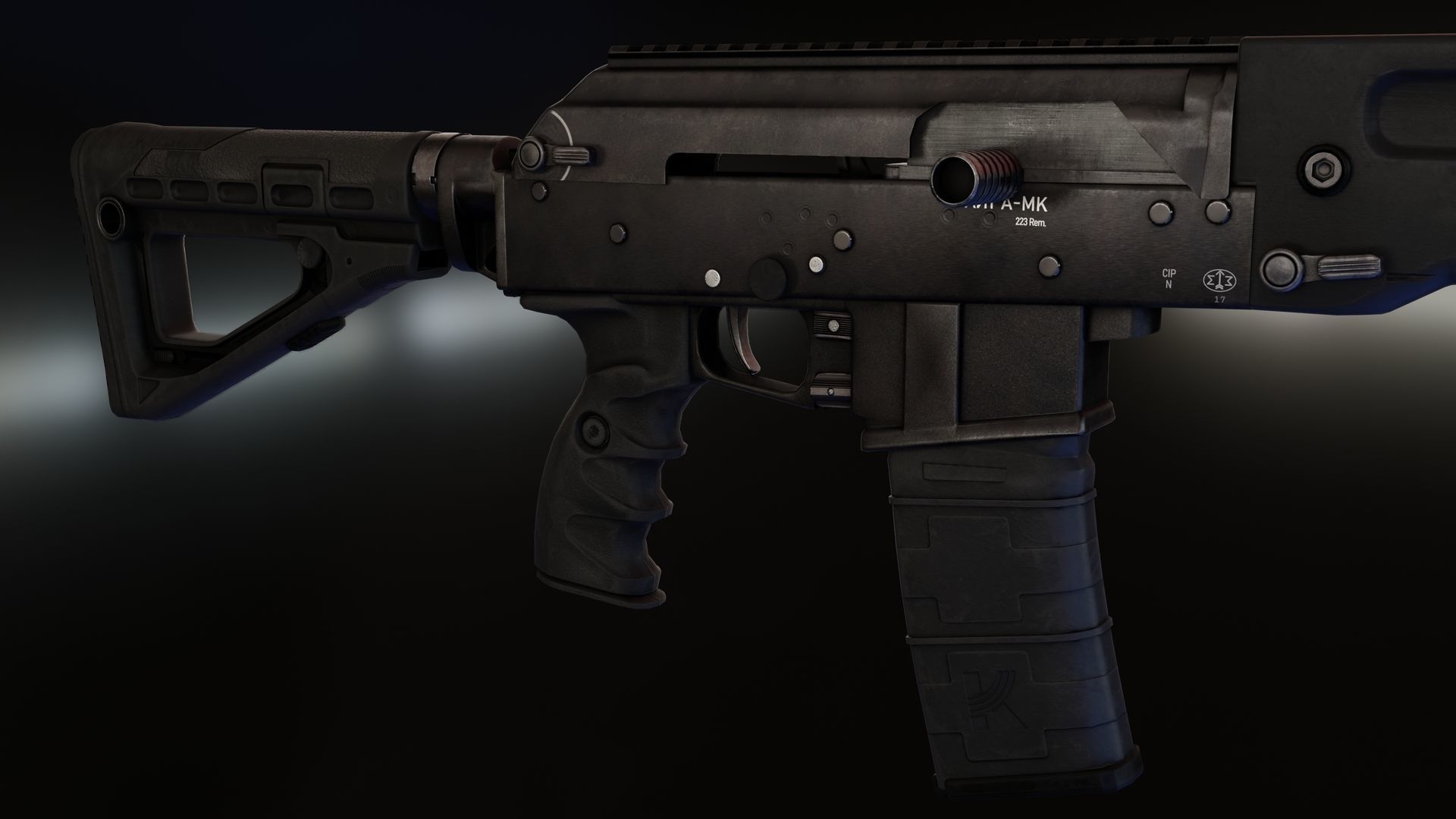 Kalashnikov SR1 Low-poly 3D model_5