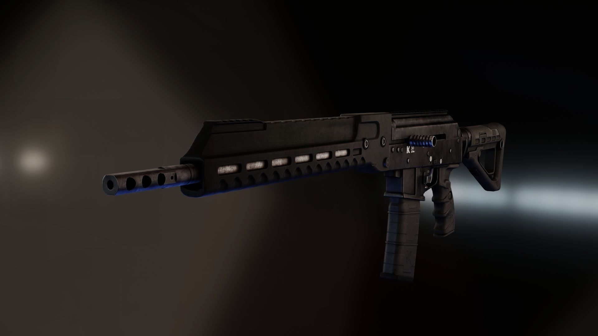 Kalashnikov SR1 Low-poly 3D model_4