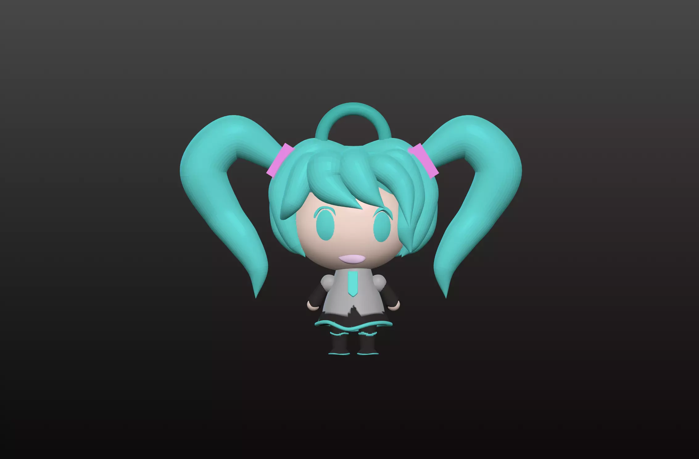 Llavero Hatsune Miku 3D print model_0