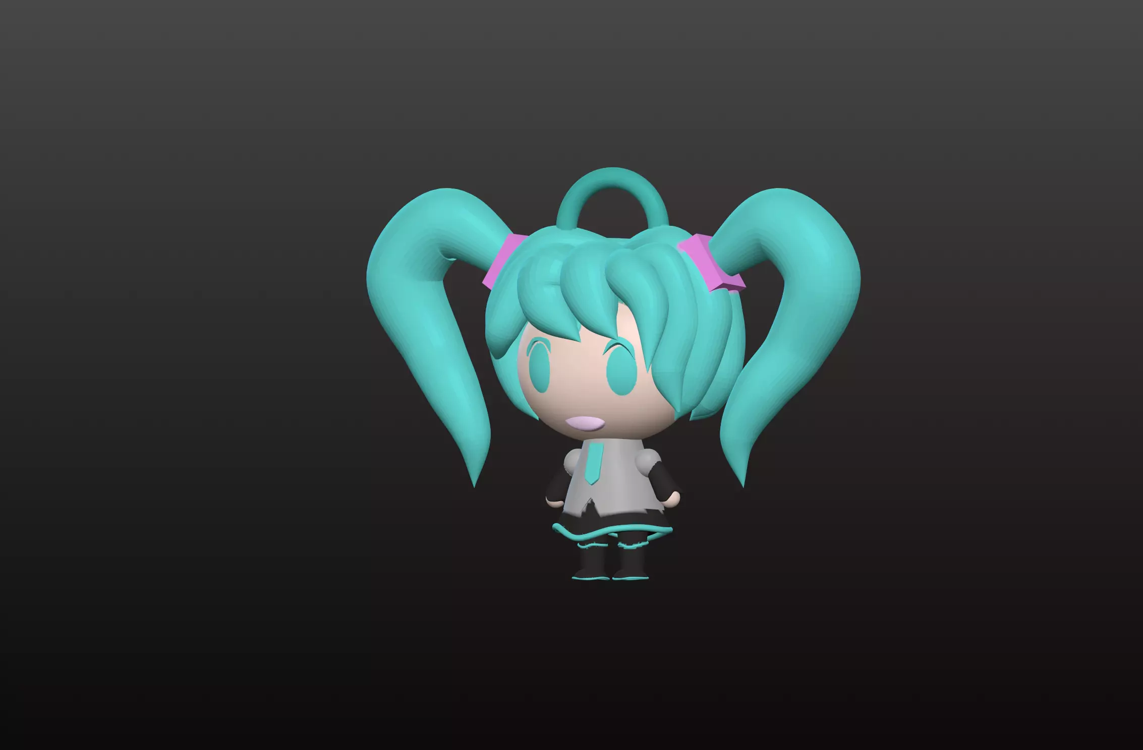 Llavero Hatsune Miku 3D print model_1