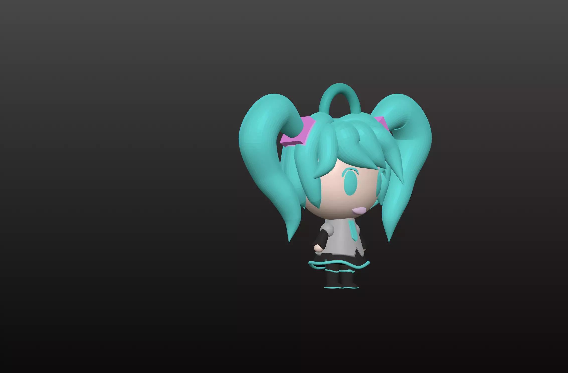 Llavero Hatsune Miku 3D print model_2