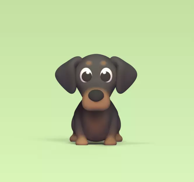 Cute Dachshund 3D print model