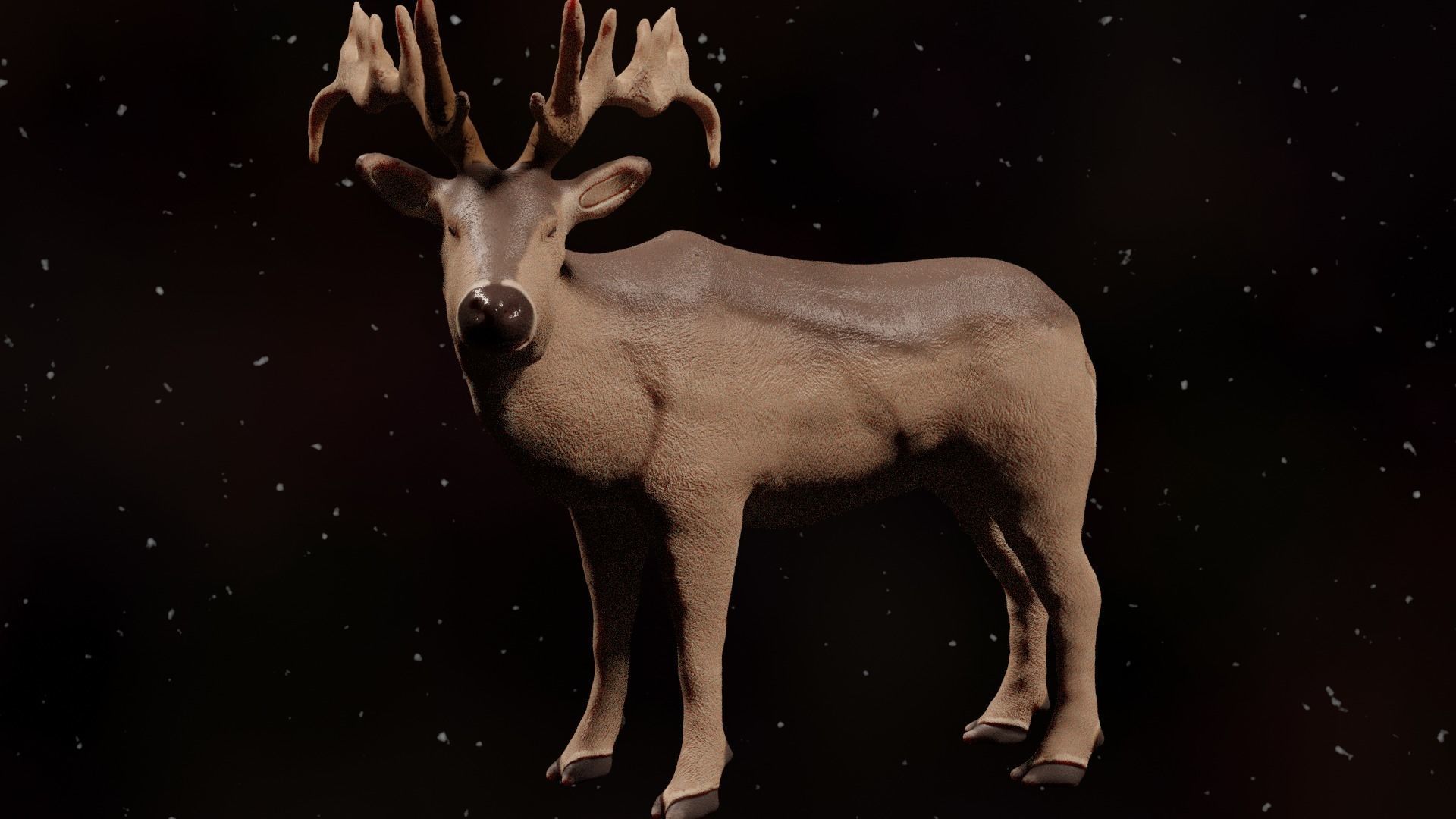 Elk Model Rigged 3D model_2