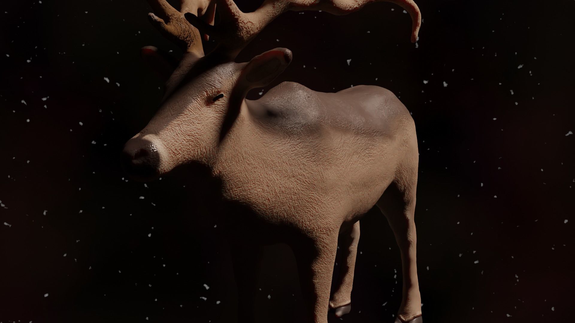 Elk Model Rigged 3D model_1