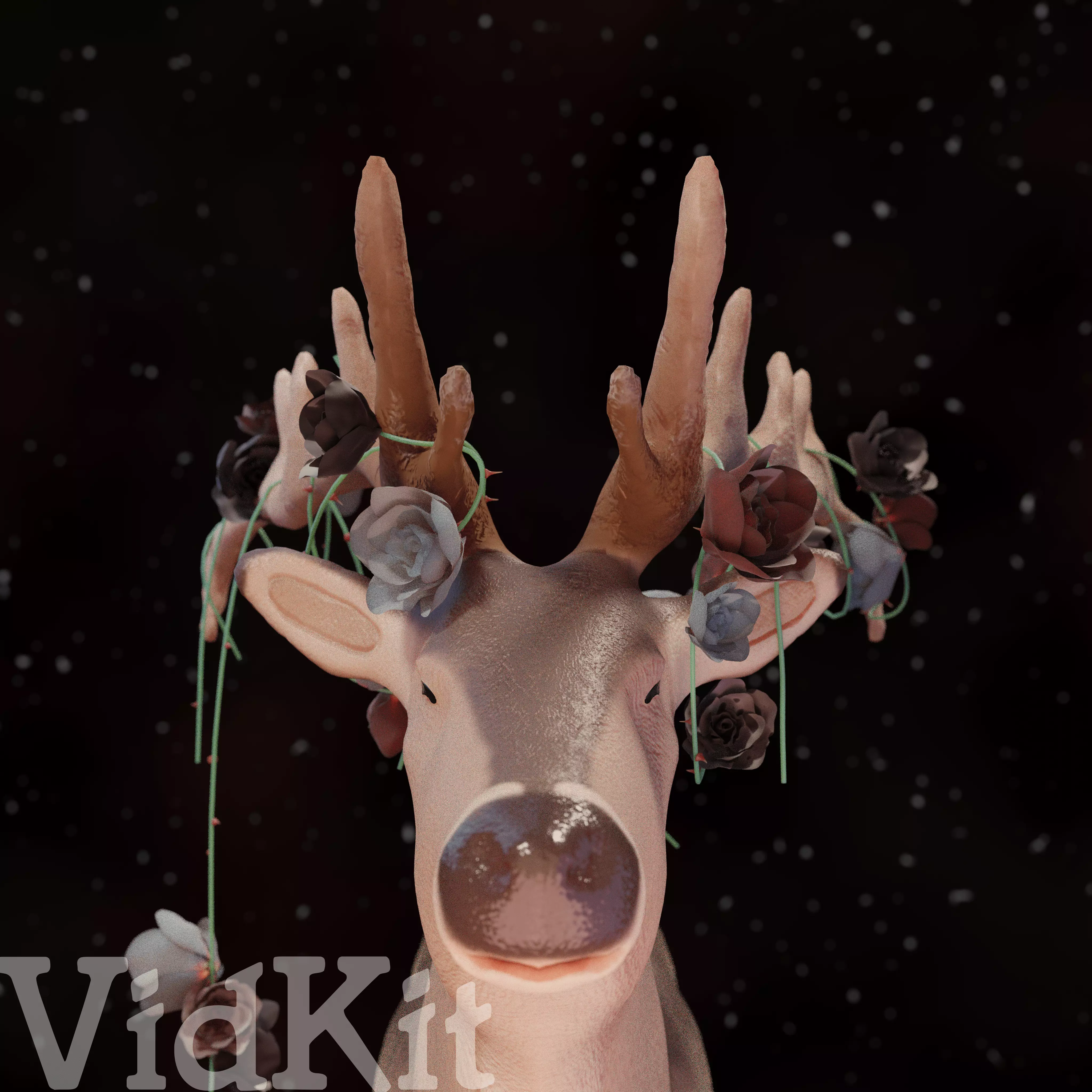 Elk Model Rigged 3D model_0