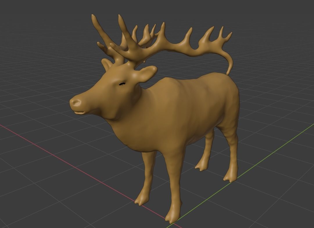 Elk Model Rigged 3D model_5