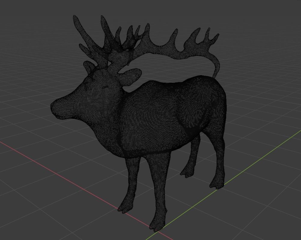 Elk Model Rigged 3D model_6