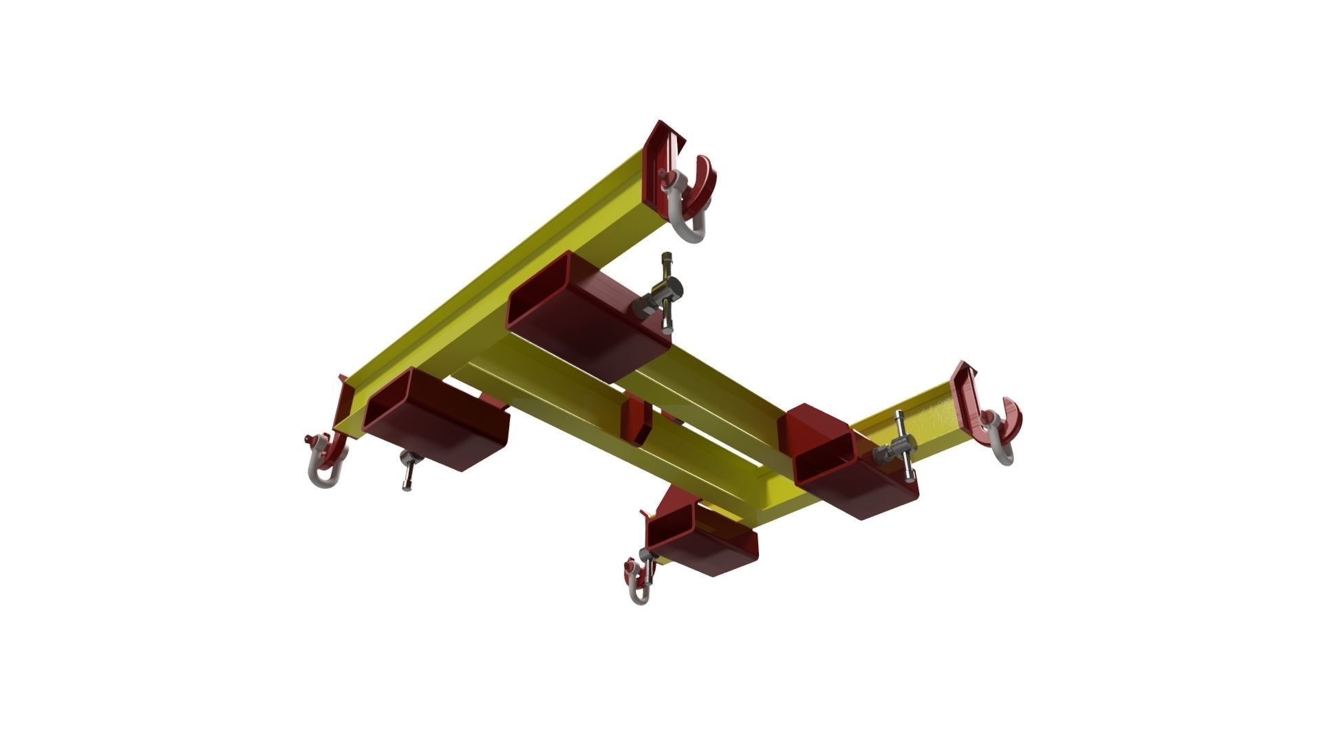 BIG-BAG ATTACHMENT FOR FORKLIFT BLADES Low-poly 3D model_2