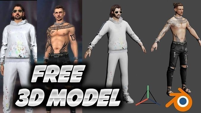Free Fire dimitri 3d model 3D model