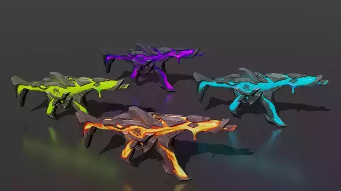 Free Fire MP5 3d models Low-poly 3D model