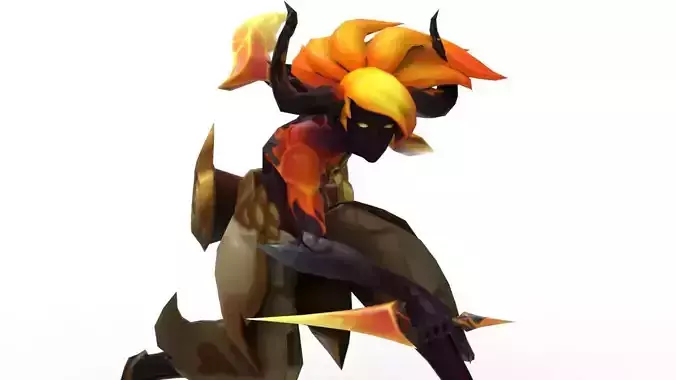 Akali Infernal - League of Legends 3D print model