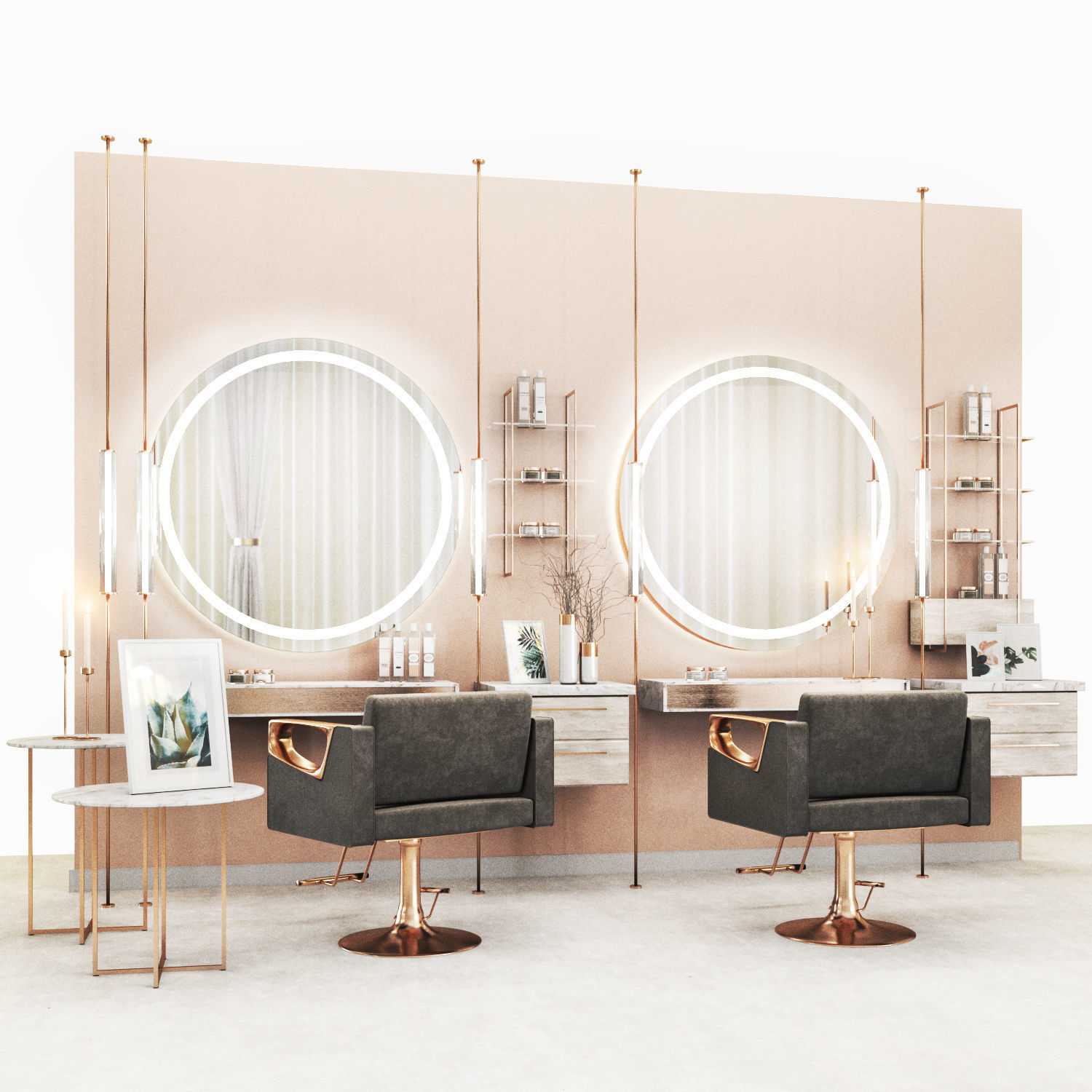 Beauty Salon02 Low-poly 3D model_2