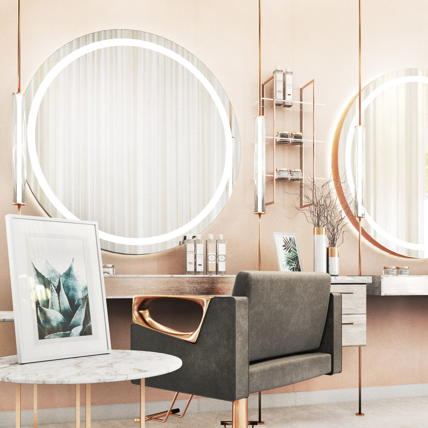 Beauty Salon02 Low-poly 3D model_1