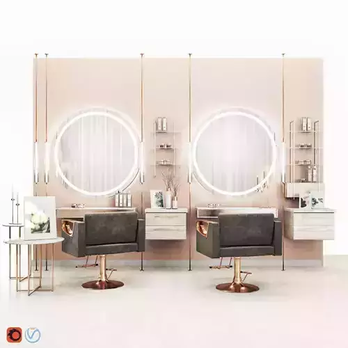 Beauty Salon02 Low-poly 3D model