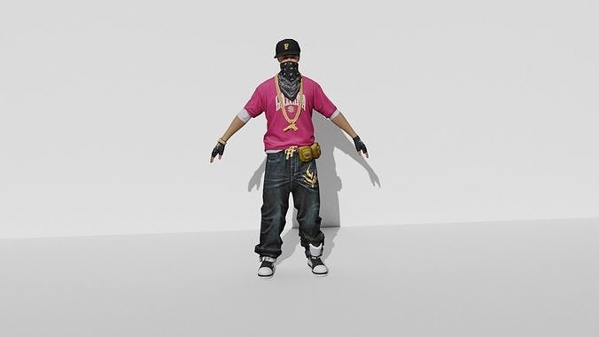 Free Fire Hip Hop 3d model Low-poly 3D model