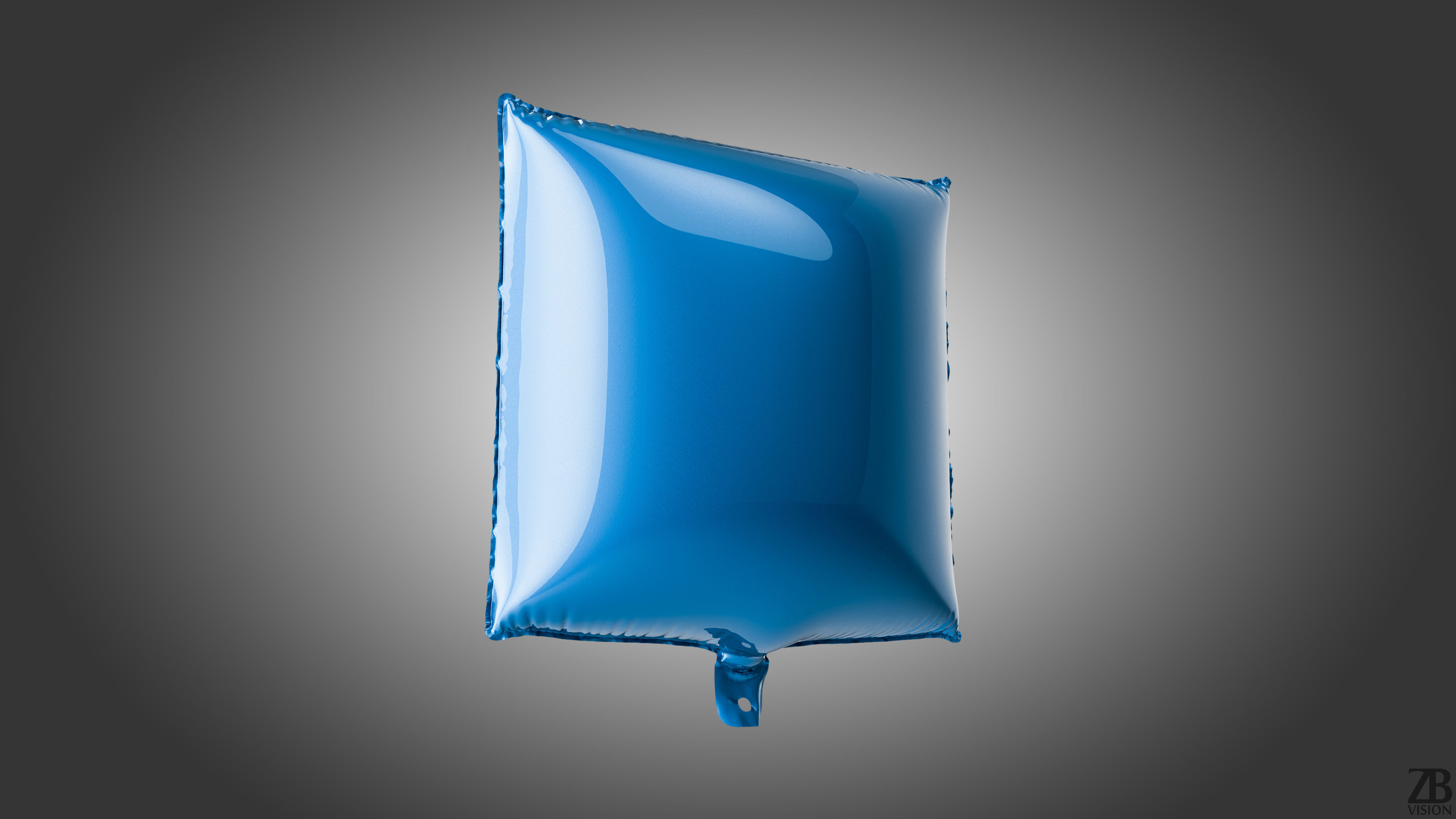 Square balloon 3D model_2